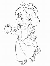 Disney Coloring Snow Princess Chibi Pages Baby Visit Colors sketch template