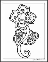 Celtic Flower Coloring Pages Printable Knot Irish Colorwithfuzzy Scottish sketch template