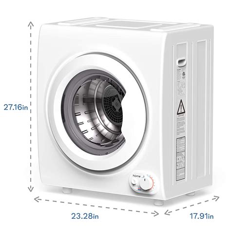 homelabs  cubic feet compact laundry dryer front load portable clothes dryer  stainless