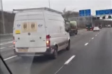 van driver caught masterbating and watching porn on m25 motorway daily star