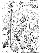 Coloring Moses Serpent Schlange Stab Mozes Preschoolers Wilderness Brazen Colorear Religionsunterricht Ec0 Nadab Abihu Bibel Besuchen Serpiente Dominical Bronce Biblewise sketch template