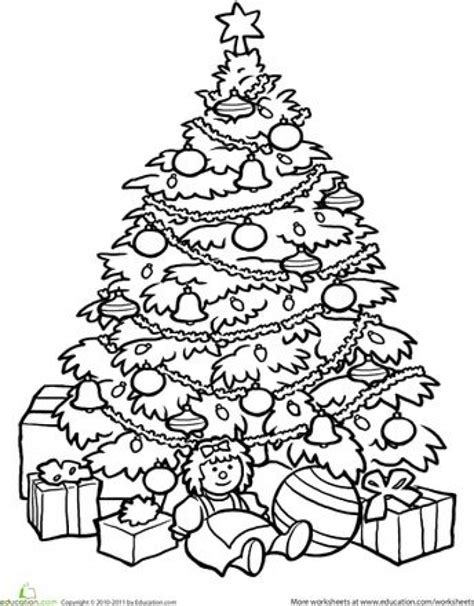 printable christmas tree coloring pages everfreecoloringcom