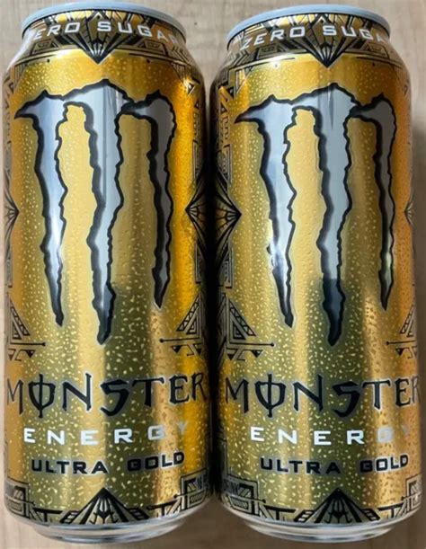 monster energy ultra gold energy drink  fl oz full  sealed