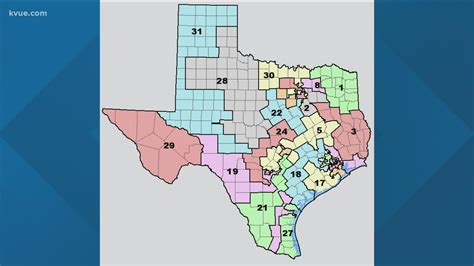 draft   congressional districts map  texas released kvuecom
