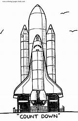 Coloring Pages Space Shuttle Transportation Color Kids Printable Sheets Found Shuttles sketch template