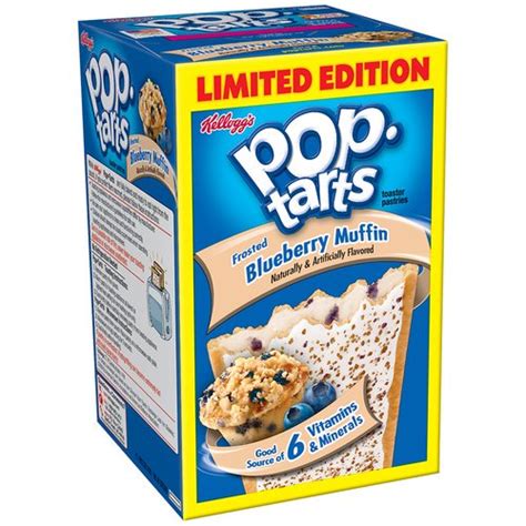 kellogg s pop tarts frosted blueberry muffin toaster pastries 8 count