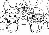 Pororo Coloring Petty Penguin Coloriages Tong sketch template