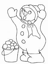 Sneeuwpop Coloring Snowman Kleurplaten Fun Kids Kleurplaat Kleurplaatjes sketch template