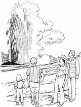 Coloring Yellowstone Pages Geyser Park National Niagara Falls Drawing Printable Kids Supercoloring Iceland Garden Online Color Corner Dover Publications Designlooter sketch template