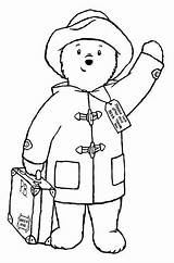 Paddington Bear Coloring Oso Urso Ursos Ours Viajes Pelúcia Livros Atividades sketch template