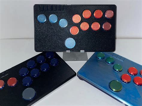 leverless arcade fighting game controller hitbox style etsy