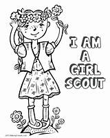 Coloring Girl Scout Pages Brownie Getcolorings Elves sketch template
