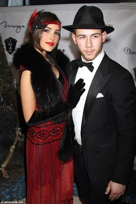 Nick Jonas And Olivia Culpo Coordinate As 1920s Gangsters For Halloween