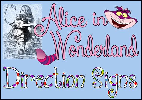 alice  wonderland signs printable printable word searches