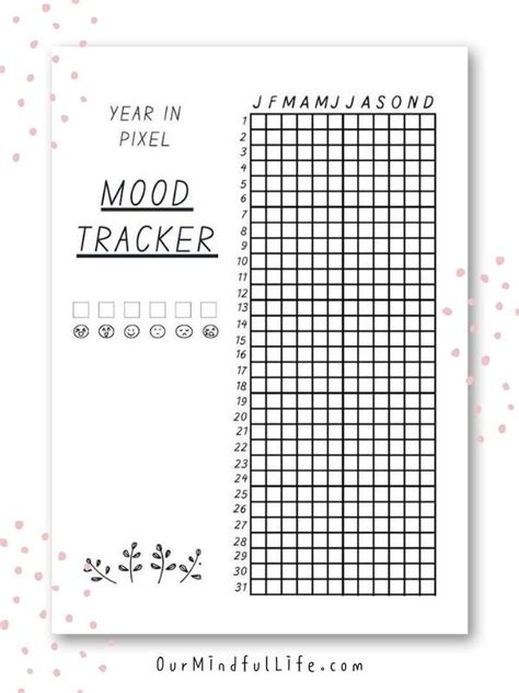 monthly mood tracker printable
