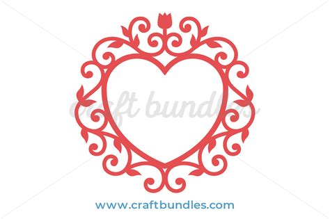 heart monogram svg cut file craftbundles