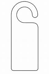Hangers Blank Cutout Doorknob Vectorified sketch template