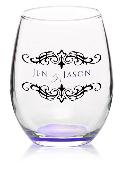 Custom Stemless Wine Glasses Personalized Wine Glasses