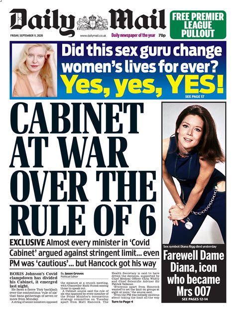 daily mail front page   september  tomorrows papers today