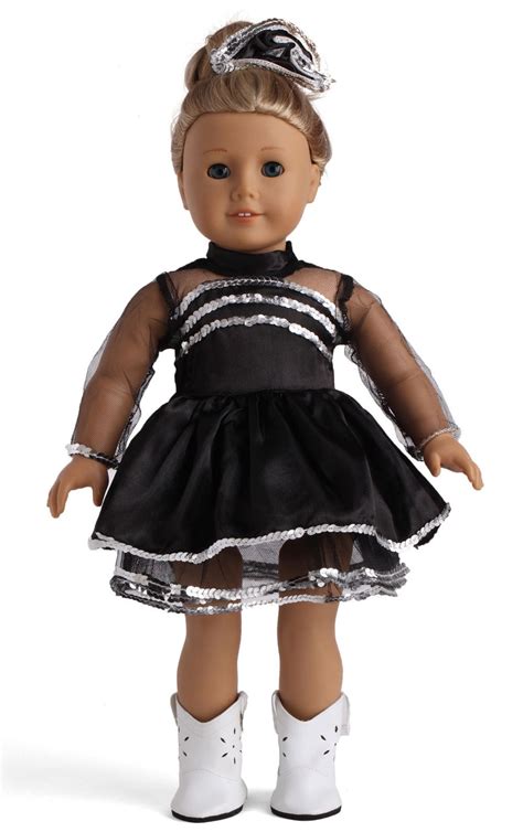 New 18 Inch American Girl Doll Black Dancing Dress For American Girl