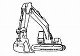 Digger Excavator Colorluna Clipartmag Hydraulic sketch template