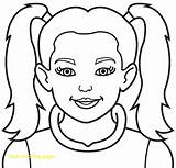 Face Coloring Pages Girl Faces Drawing Girls Little Kids Printable Blank Easy Makeup Smiling Colouring Boy Drawings Color Sheets Lion sketch template