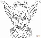 Scary Faces Drawing Clown Coloring Pages Getdrawings sketch template