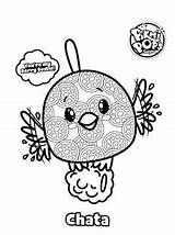 Pikmi Pages Pops Coloring Chata Bird Printable Fun Kids sketch template