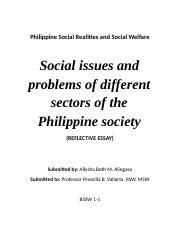 reflective essaydocx philippine social realities  social welfare