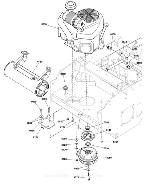 ferris  fz series   icd mower deck fzkavce parts diagram  engine