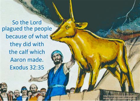 gold calf worship idolatry false god golden calf calves bible