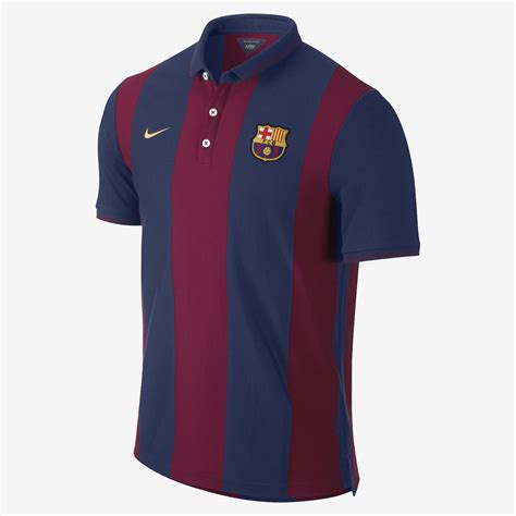 nike fc barcelona authentic league polo loyal blue noble red sunlight football shirt