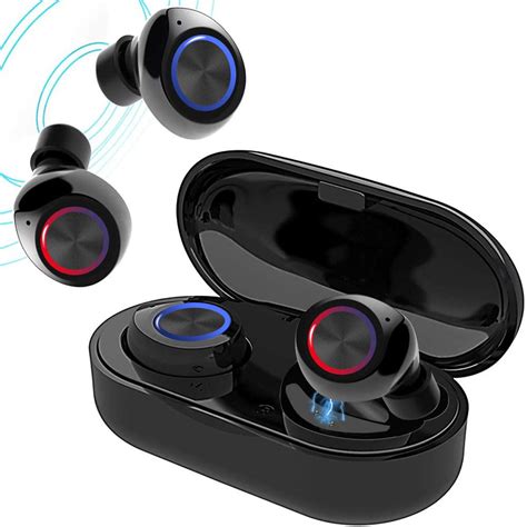 true wireless earbuds  bluetooth earbuds waterpoof led sports  ear wireless headphoneshd
