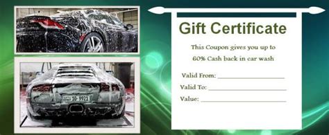 personalized auto detailing gift certificate templates demplates