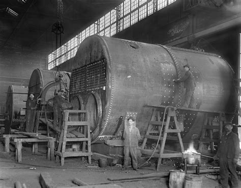 steam ship boilers  construction photograph  everett