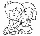 Praying Ceasing Oração Orando Getdrawings Lds Colorear Effortfulg Preschoolers Illustrations Biblia sketch template