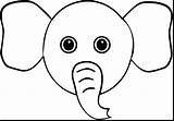 Elephant Coloring Pages Face Printable Getdrawings Getcolorings sketch template