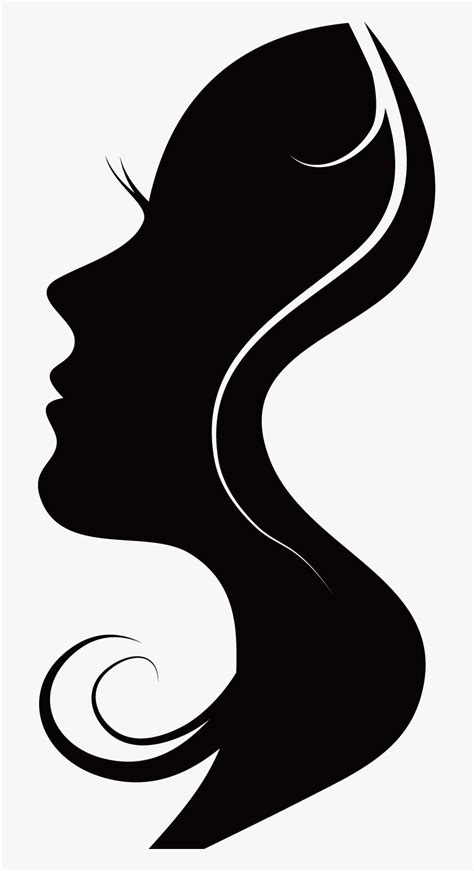 silhouettes woman silhouette  frame clipart woman side face