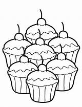 Coloring Pages Baking Cupcake Clipart Easy Printable Bakery Color Getcolorings Print Library Comments sketch template