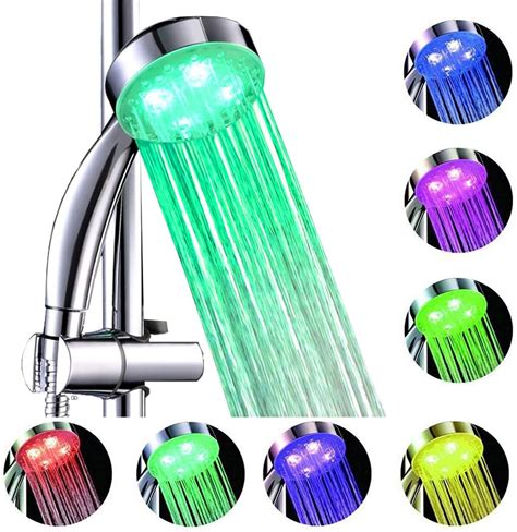 vive comb colorful shower head home bathroom  colors changing led shower water glow light