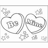 Candy Coloring Hearts Printable Pages Mine Valentines Heart Valentine Choose Board sketch template