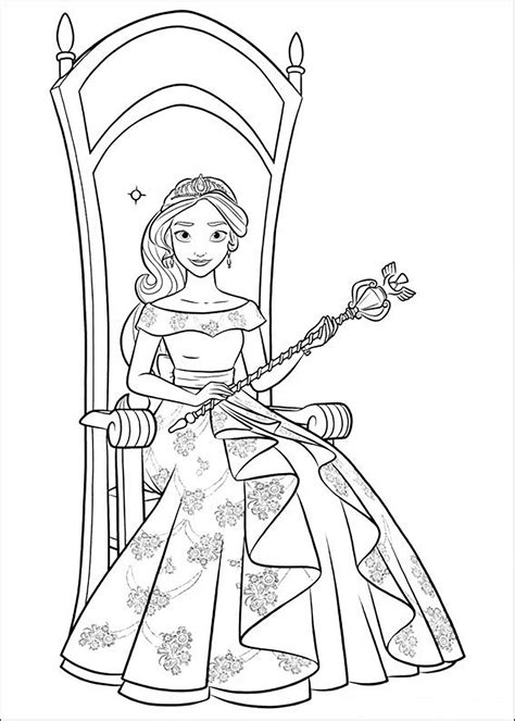 princess elena coloring page youngandtaecom   princess