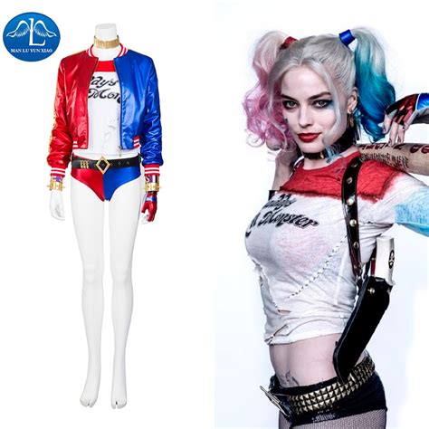 Manluyunxiao New Chic Suicide Squad Harley Quinn Costume Deluxe Outfit