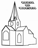 Coloring Worship Pages Church House Getcolorings sketch template