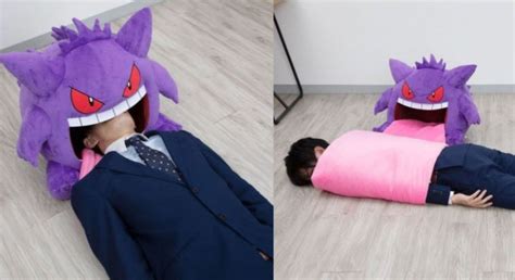 new pokemon pillow lets you put your head in gengar s mouth my xxx