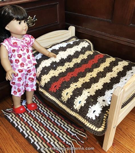 Abc Knitting Patterns Doll Flower Blanket In 2020 Crochet Doll