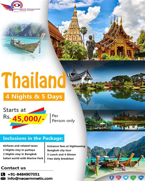 thailand  package thailand tours travel poster design thailand tourism