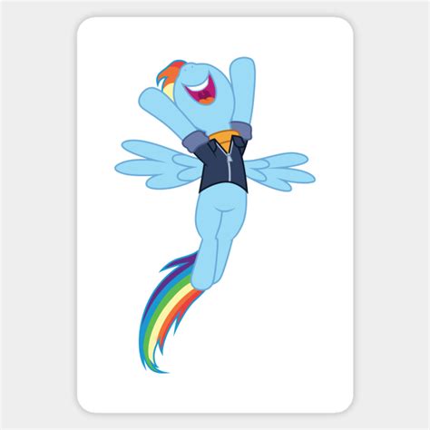 soaring future rainbow dash   pony sticker teepublic uk