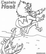 Hook Coloring Captain Pages sketch template