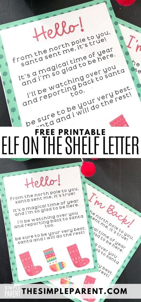 printable elf   shelf arrival letters